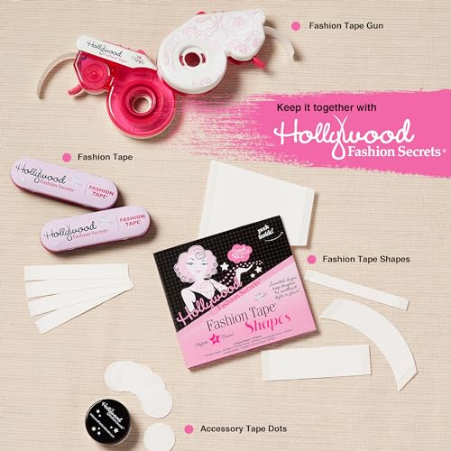 Hollywood Fashion Secrets Double Stick Fashion Tape, Seamless Style Support, Skin-Friendly Adhesive, for All Fabrics, 36-Strip Pack - Thumbnail 6