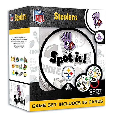 MasterPieces Game Day - NFL Pittsburgh Steelers Spot It Game For Kids, Adults, and Family by Masterpieces - Used condition - US$8.92