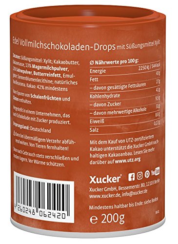 Xucker - Set van 2 chocoladeproeverij (2 x 200 g) - volle melk en delicate chocoladedruppels - Image 3