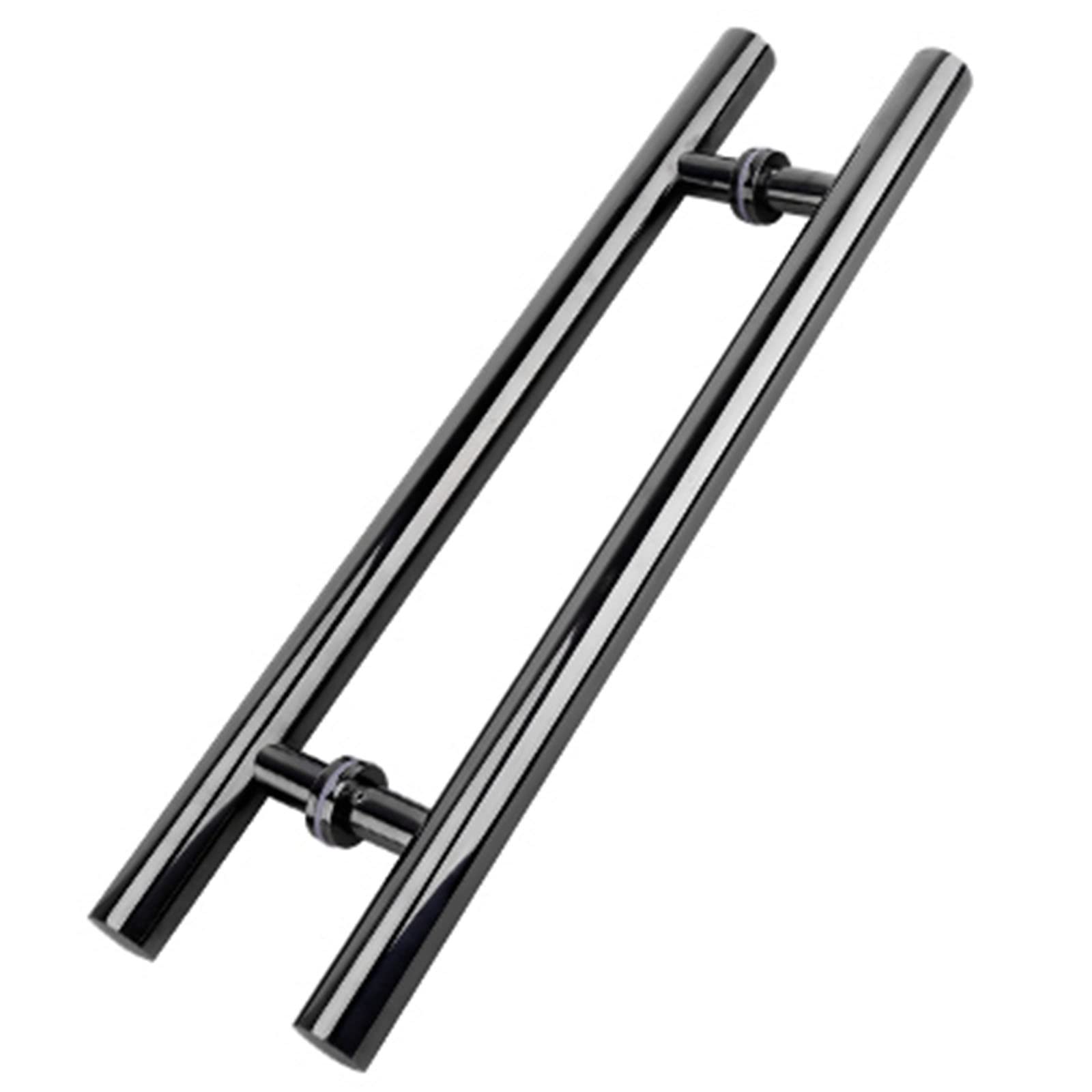 Dwustronny Push Pull w kształcie litery H do wewnętrznych drzwi zewnętrznych, brama szklana/drewniana, stodoła przesuwna ze stali nierdzewnej(Length100CM)