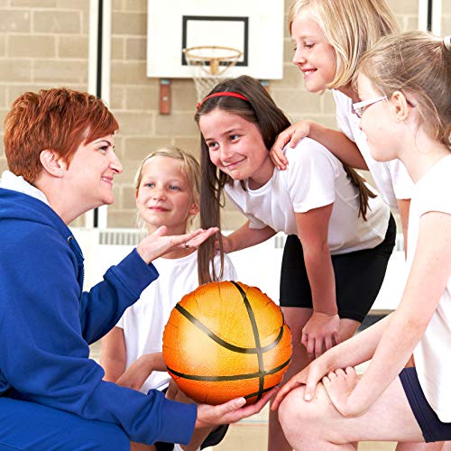 6 Pieces Set 18 Inch Basketball Balloons Party Supplies Aluminum Foil Balloon Sport Party Balloons For Birthday Sports Theme Party Supplies Party Decoration #TOP6