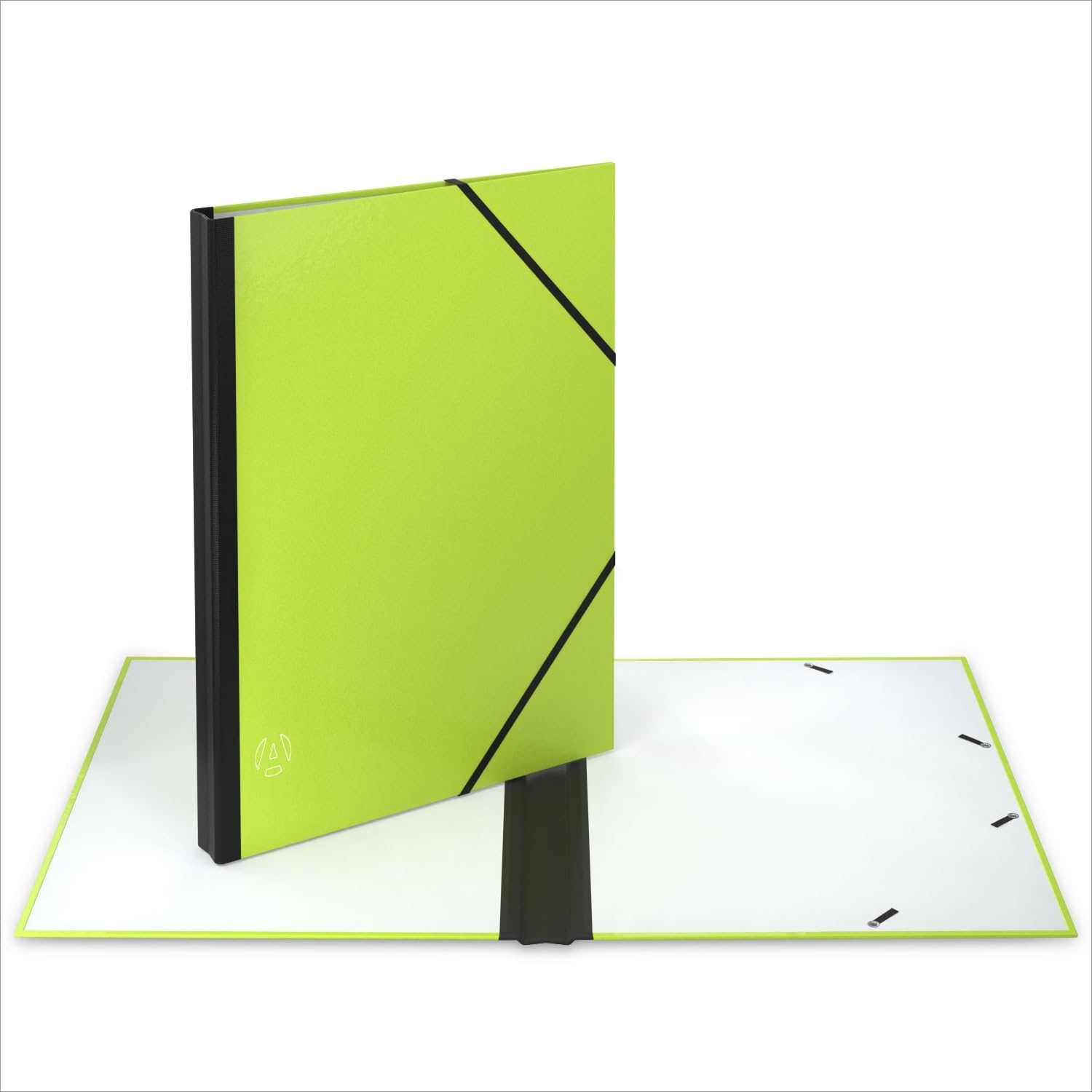 ACROPAQ Portfolio Folder A3 - Drawing Folder 32 x 45 cm with Elastic Closure with Expandable Spine for More Space - Green