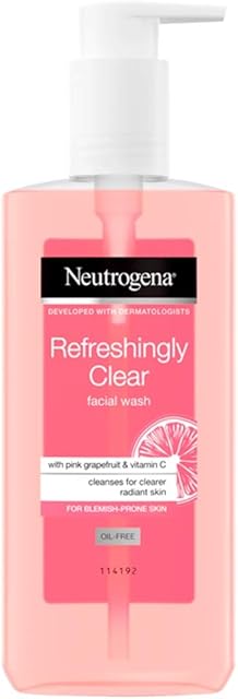 Neutrogena Refreshingly Clear Facial Wash with Pink Grapefruit and Vitamin C, 200ml White