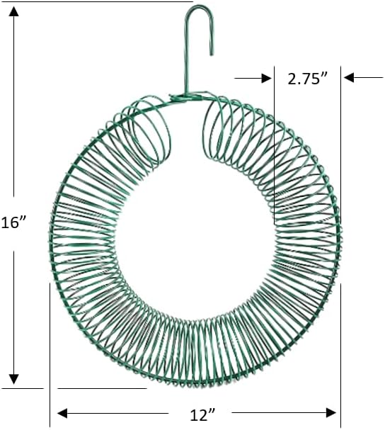 Miniatura 2 de Alimentador de pájaros de corona de maní colgante. Alimentador de bolas de maní y sebo entero con gancho colgante atrae pájaros, arrendajo azul,