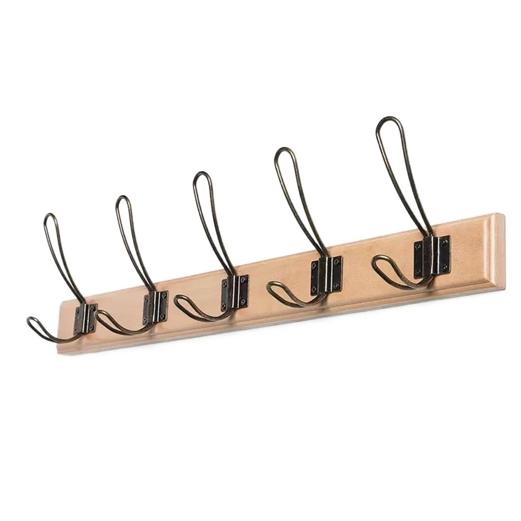 AHGFTYRDT Coat Rack Freestanding Wooden Corridor Porch Wall Clothes Hook Bedroom Living Room Wall Hanging Coat Hook Row Hook Coat Rack Hall Tree