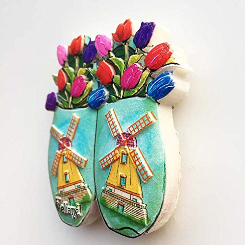 Imán de nevera decorativo Tulipán 3D Holanda resina miniatura 3