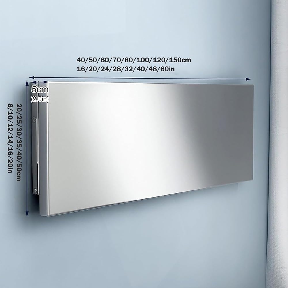 Tavolo pieghevole in acciaio inox per cucina commerciale e ristorante, 70 x 20 cm, per lavanderia, salvaspazio, ideale per la preparazione di cibo e cibo