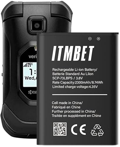 [2300mAh] SCP-73LBPS Battery,(2022 New Upgraded) Super High Capacity Replacement Battery for Kyocera DuraXV Extreme E4810 Verizon Flip Phone SCP73LBPS
