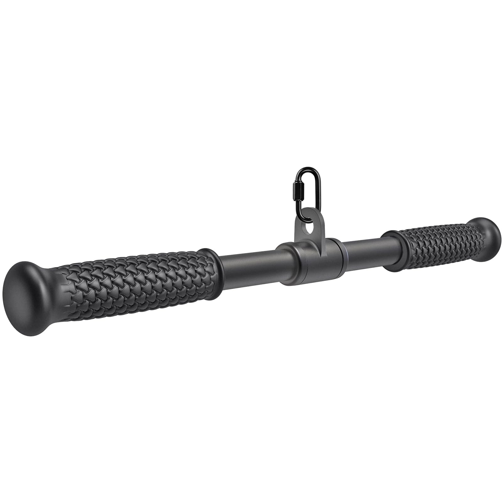 SELEWARE 18" Rotating Straight Bar Gym Cable Machines Attachments, Bicep Tricep Press Lat Pull Down Bar with Non-Slip Grip, Lat Pulldown Attachments for Home Gym Pulley System
