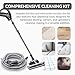 Prolux 30 ft Universal Central Vacuum Kit with Suction Driven Turbo Nozzles - Central Vacuum Hose for Versatile Cleaning on Surfaces - Convenient Central Vac Tools for Upholstery, Stairs & Hard Floors