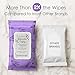 BeautyFrizz Lavender Face Wipes - 120 pcs - Gentle Makeup Remover Wipes for Women - Facial Cleansing Wipe with Aloe, Castor, Vitamin A and E - Extra Soft - Moisturizing