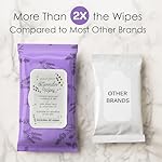 BeautyFrizz Lavender Face Wipes - 120 pcs - Gentle Makeup Remover Wipes for Women - Facial Cleansing Wipe with Aloe, Castor, Vitamin A and E - Extra Soft - Moisturizing - Image 2