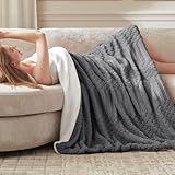 ACCU-WARMTH Tufted Heated Blanket Throw Size- Fast Warming with 6 Heat Settings & 4 Hours Auto-Off, Electric Throw Blanket for Couch, 50'x60', London Grey