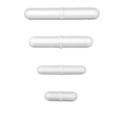 Paquete combinado de barras de agitación magnéticas, tamaños grandes - 1.181 in, 1.772 in, 2.362 in y 2.756 in, color blanco, agitador mezclador
