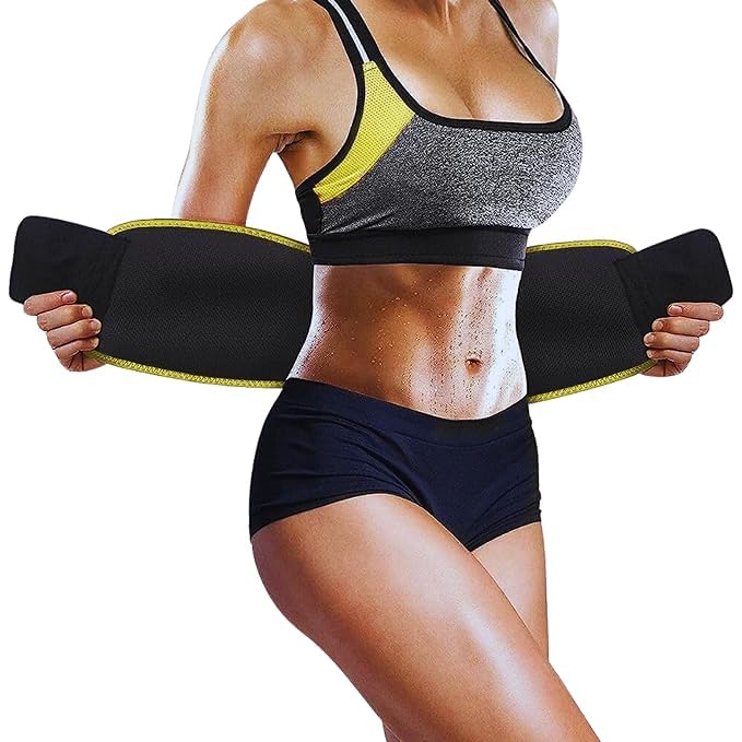 MALAN Weight Loss Hot Slimming Belt for Men, Women Belly Sweat Slim Belt Neoprene Fat Burning Sauna Waist Trainer Healthy Sweat, Weight Loss, Lower Back Posture Black (Free Size) (Yellow) (B0CGNK32C2) Amazon Price History, Amazon Price Tracker