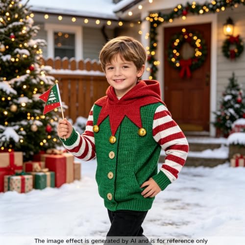 Grajtcin Kids Ugly Christmas Sweater For Boys Girls, Long Sleeves Hoodies Non-Knited Sweatshirt 2 Grajtcin Kids Ugly Christmas Sweater For Boys Girls, Long Sleeves Hoodies Non-Knited Sweatshirt - Image 3