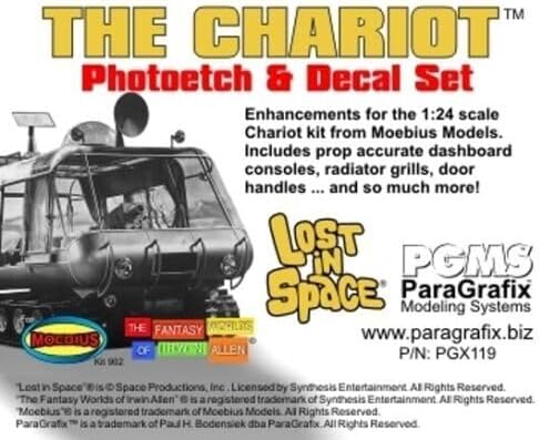 Paragrafix Lost in Space - Chariot Photoetch and Decal Set 1/24 scale (PGX119)
