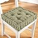 Collections Etc Tufted Padded Boosted Cushion and Support - Plush Seating for Chair with Carrying Handle, Sage
