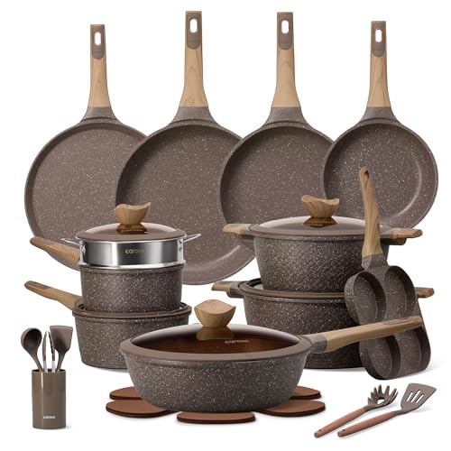 CAROTE 31pcs Pots and Pans Set Non Stick, Cookware Set Pots and Pans, Nonstick Kitchen Cooking,...