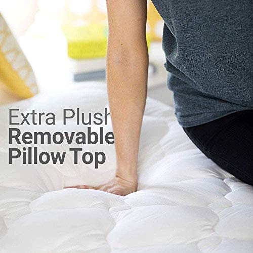 Pillowtop Mattress Topper with Fitted Skirt - Extra Plush Pad Found in Marriott Hotels - Made in The USA, Twin Size - Thumbnail 3