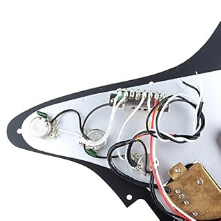 Musiclily Pro Alnico 5 Pickguard Pré-câblé HSS micro humbucker chargé pour Fender Stratocaster Strat ST Guitare, 3Plis… - Les Beatles, Paul McCartney, John Lennon, RIngo Starr, George Harrison Musiclily Pro Alnico 5 Pickguard Pré-câblé HSS micro humbucker chargé pour Fender Stratocaster Strat ST Guitare, 3Plis… – Image 3
