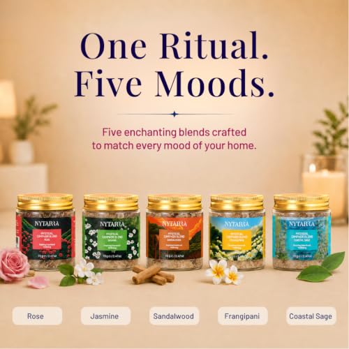 Image of Nytarra Mystical Camphor Blend - Coastal Sage 150g | Original Pure Camphor Infused with Herbs & Spices | Diffuser-Friendly Botanical Blend | Clean Aroma | Modern Twist on Traditional Puja Rituals