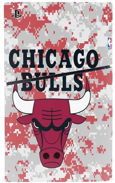 Skinit Decal Gaming Skin Compatible with PS5 Slim Digital Edition Bundle - Officially Licensed NBA Chicago Bulls Digi Camo Design