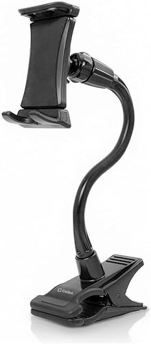 Soporte flexible de cuello de cisne para teléfono celular y soporte para tableta con abrazadera. Soporte de clip para dormitorio, escritorio,