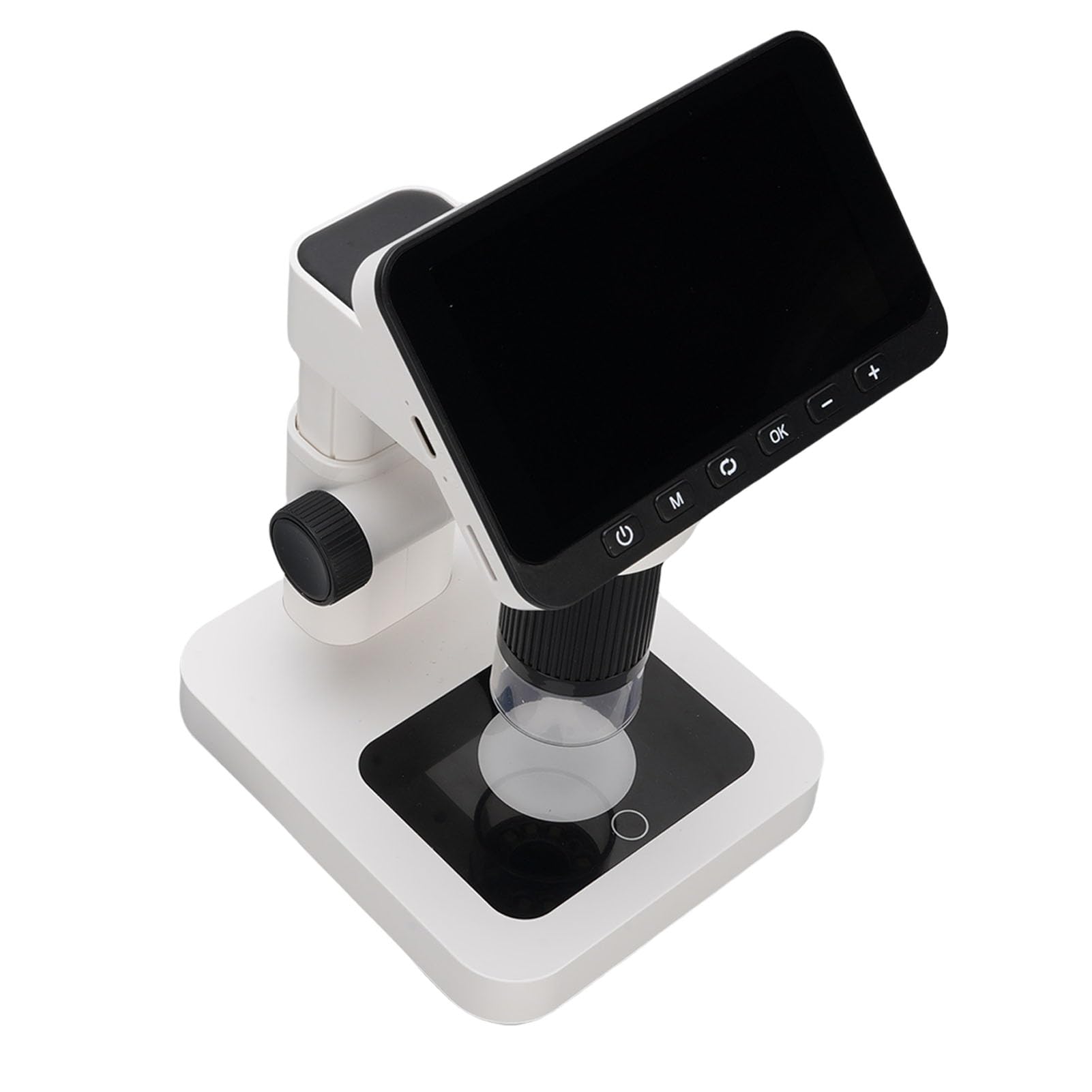Microscopio Elettronico, Microscopio Digitale con Schermo IPS da 4,5 Pollici, 12MP 1080P, Zoom da 5X a 32X, 8 Luci LED, Tipo C, per Insegnamento Ai Bambini, Osservazione della Natura, (BLACK)