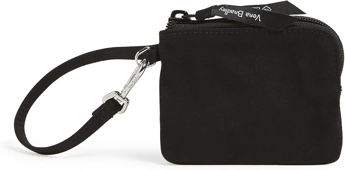 Cartera mini de algodón con clip y cremallera para mujer
