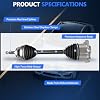 Maxfavor CV Axle Front Fit for Chevy Silverado 1500 Suburban Tahoe Avalanche 2007-2020 & GMC Yukon XL Sierra 1500 & Cadillac Escalade ESV EXT 2007-2020 CV Axle Pair Left and Right Joint Shaft Assembly