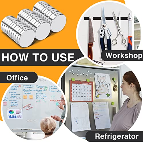 Trymag Small Magnets 30Pcs, Small Round Refrigerator Magnets Tiny Rare Earth Magnets Mini Neodymium Magnets For Fridge, Multi-Use Whiteboard Magnets For Crafts, Dry Erase Board, Office Magnets #TOP5