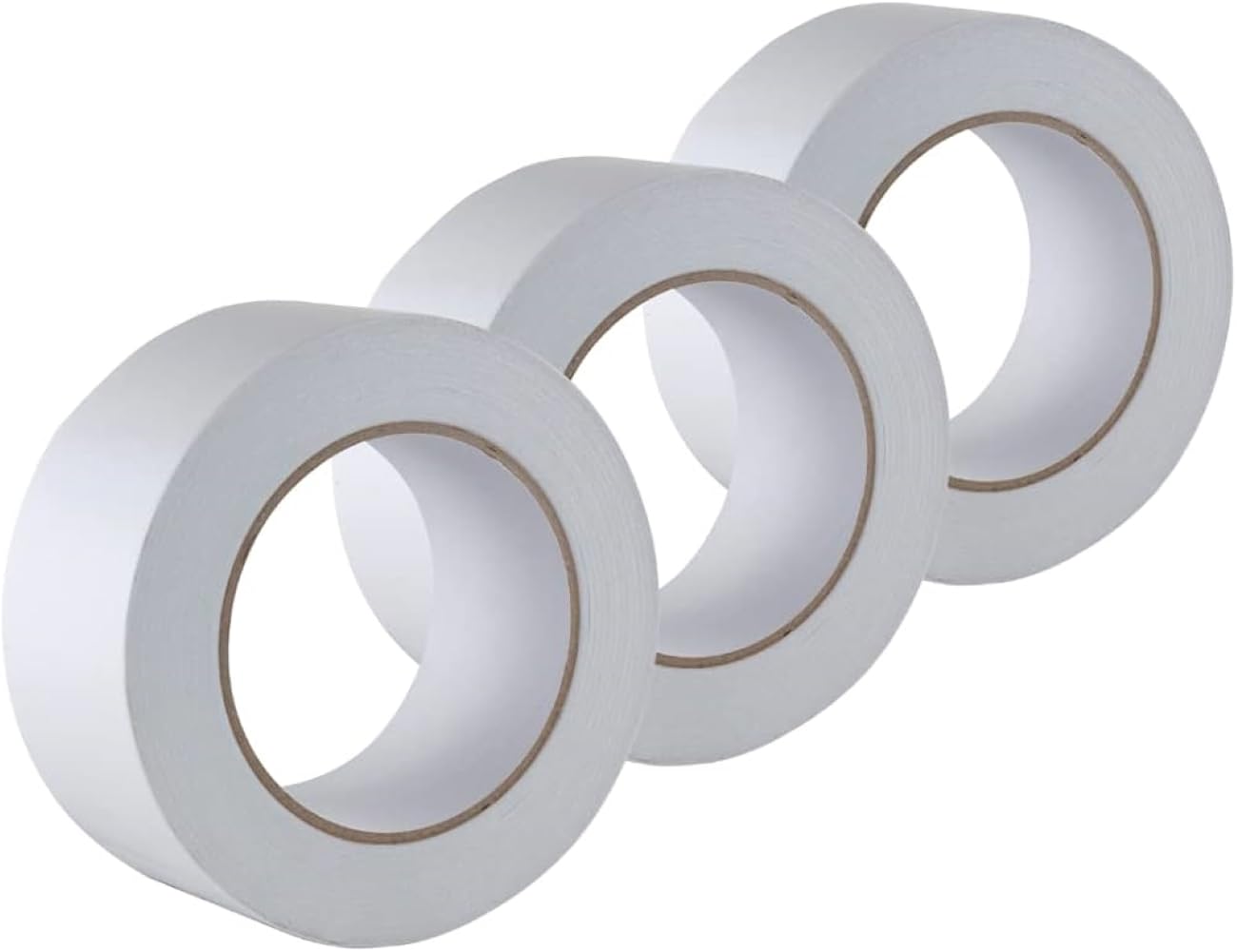 RFE 3 Rolls of 50mm Wide (2") x 50 Metre Double Sided Sticky Tape, Adhensive Sticky Tapes, Double Sided Adhesive Clear Sticky Tape for Craft, DIY, Scrapbooking and Card Making, Arts, Rubber Stamps (3)