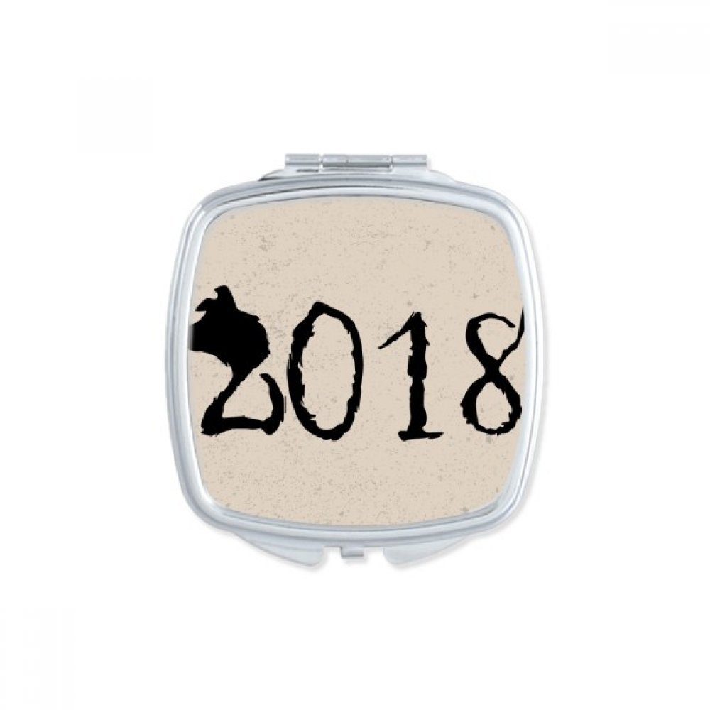 Miroir de poche portable maquillage petit miroir main compact mignon spot dog multicolore