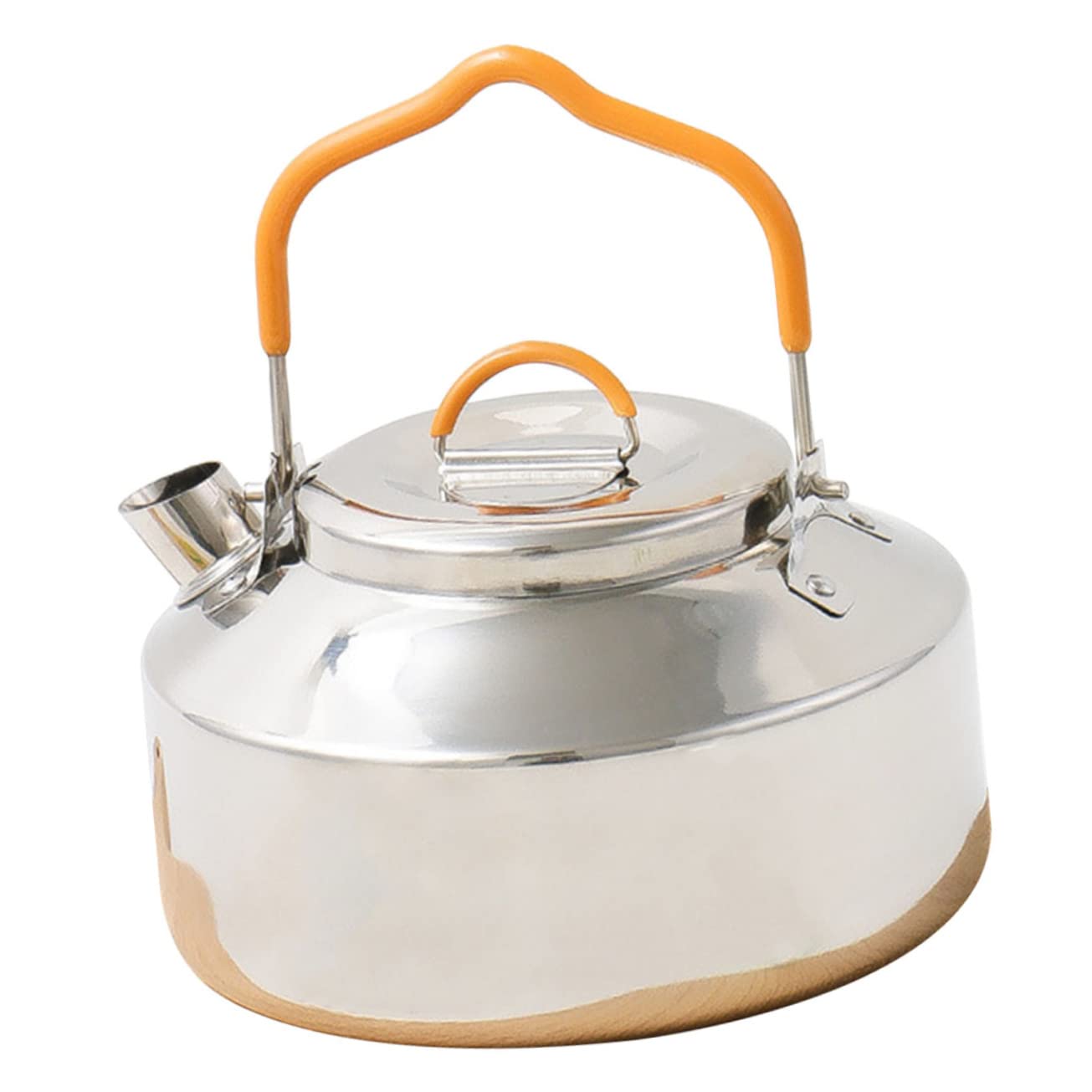 Yardwe Stainless Steel Tea Kettle for Stove Lightweight Outdoor Camping Pot with Elegant Design for Brewing Tea Boiling Water Portable Cookware for Hiking