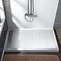 WOODBRIDGE SBR4832-1000L-BN Shower Base, 48"x 32", White with Brushed Nickel Cover