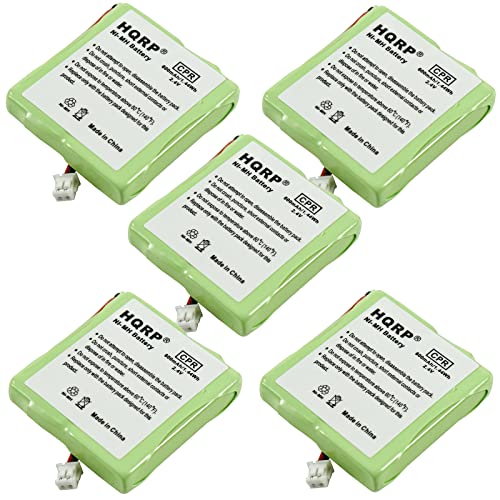 HQRP 5-Pack Phone Battery Compatible with Fritz!FON DECT MT-D/MT-D VOIP DECT/MT-D AVM20002434 / VOIP DECT / 36F6, Bittel HWD9888TSD Cordless Telephone