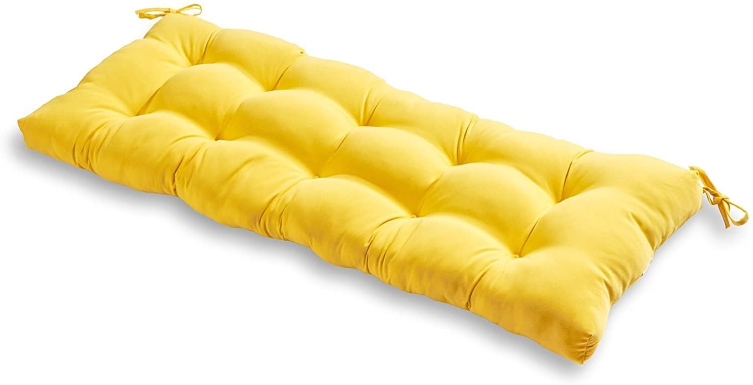 Indian Decor. 80018 Home Fashions Yellow Set of 1 Outdoor 51x18-inch Bench Cushion, Yellow-image-43