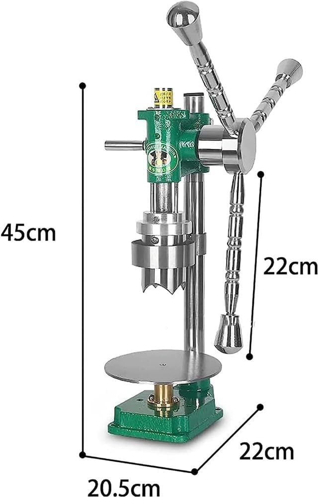 Manual Coconut Hole Opening Machine Coconut Opener Tool Hand Press Driller Opener, Stainless Steel + Casting Base for Commercial Home Use