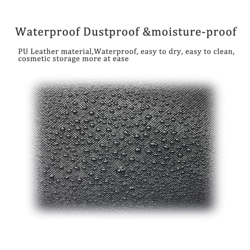 Small Makeup Bag for Purse, Travel Makeup Bag with Zipper, Pu Leather Makeup Pouch, Cosmetic Bags for Women,Travel Make Up Bag (1, Black)4