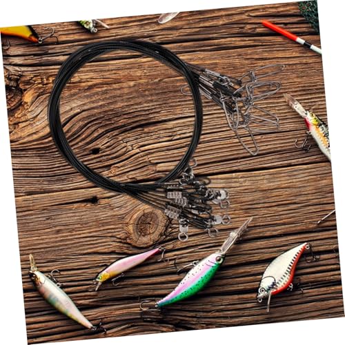 10 piezas líderes de acero para pesca, 50 cm, alta resistencia miniatura 4