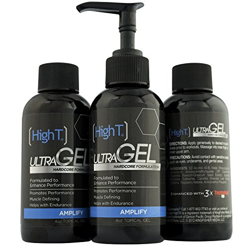 High T Ultra Gel - All Natural Testosterone Booster, Muscle Recovery Increase Energy and Endurance (Has a Maple Smell to it) - (4oz Bottle)