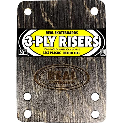 Real Skateboards 3 Ply Wooden Risers Universal - Set of Two (2) - 1/8