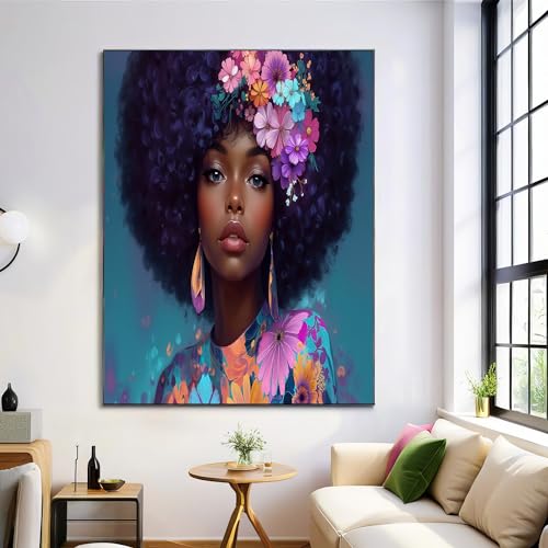 Pósters de arte de pared modernos de 60x90 cm con diseño floral azul-verde