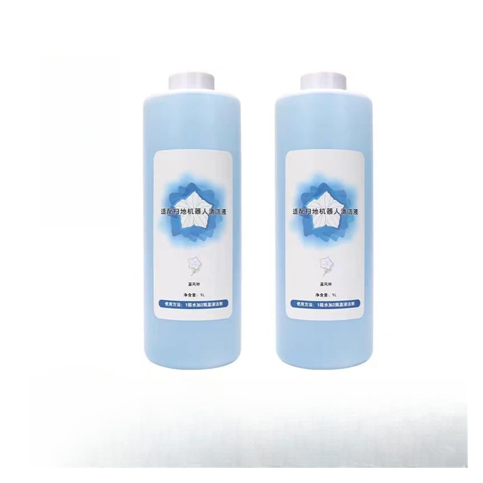 Solución de limpieza de pisos, 1L (33.8fl oz)。 Compatible para ECOVACS N9 + T10 OMNI, T10 TURBO, X1 OMNI, X1 TURBO, T20, T20 Max, T20 OMNI 。 Accesorios para barredoras(2pcs)