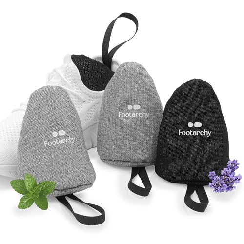 Absorbe Olores para Zapatos Pack Lavanda y Menta (2 Pares) – Desodorante Reutilizable de Carbón Activado 12 Meses Antihumedad para Todo tipo de Calzado