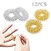 Produktbild 12 Stücke Massage Ring Stachelig Sensorische Fingerringe, Acupressur Ringe Stachelig Finger Massage Ring Set, Anti Stress Fingermassagering(6 Gold + 6Silber)