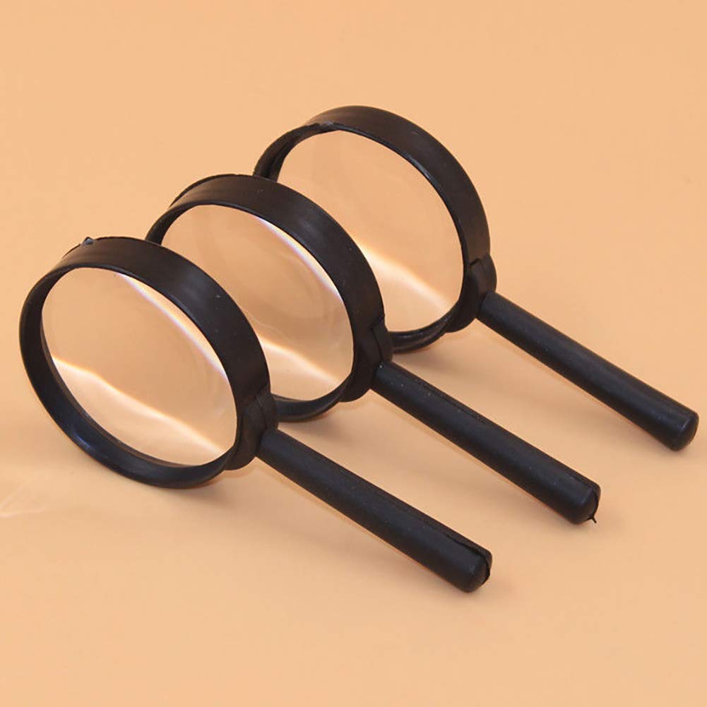 KingbeefLIU Magnifier 1Pc Hand Held 5X Magnifying 60mm Glass Handheld Newspaper Reading Magnifier