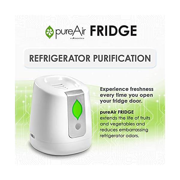 GreenTech Environmental pureAir FRIDGE Food Shelf Life Extender, Odor