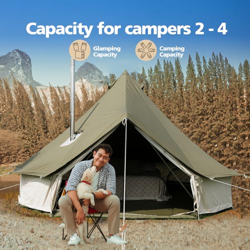 Carpa Bell Glampcamp de Lona para Camping Familiar miniatura 2